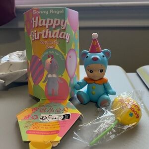 Sonny Angel Birthday Gift Bear Authentic - Blue - New With Box